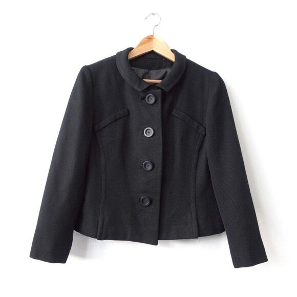 Cocktail Crop Blazer Womens S Black Office Jacket Formal Work Whimsigoth BRANELL